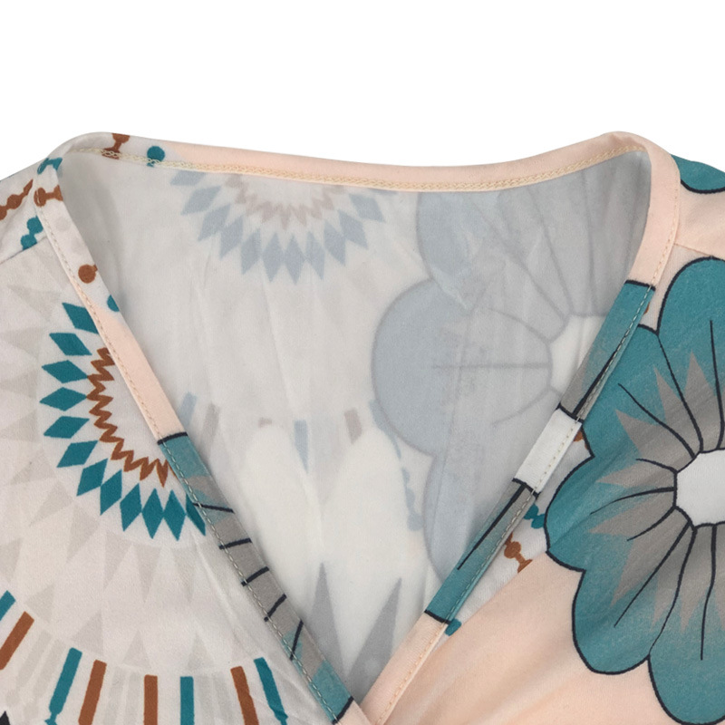 21116 Vestidos de talla grande para mujer de longitud suelta con estampado nuevo de verano_voghion.com