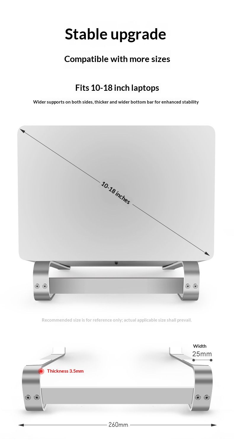 NeoGear NeoGear Metron Supporto portatile per laptop con raffreddamento da tavolo in lega di alluminio_voghion.com