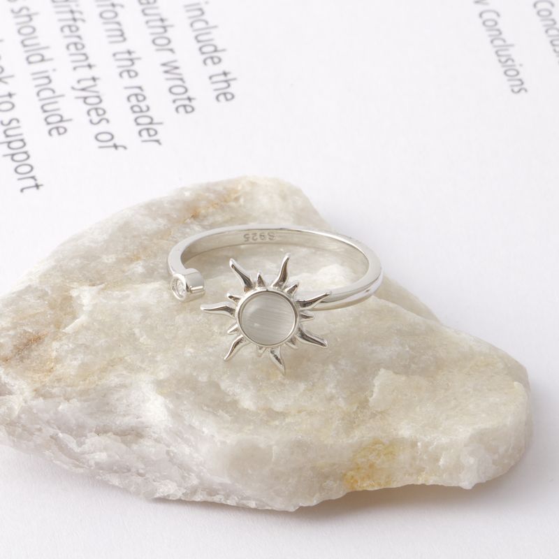S Reinem Silber Angst Einstellbare Rotierenden Klee Zirkon Ring Weibliche_voghion.com