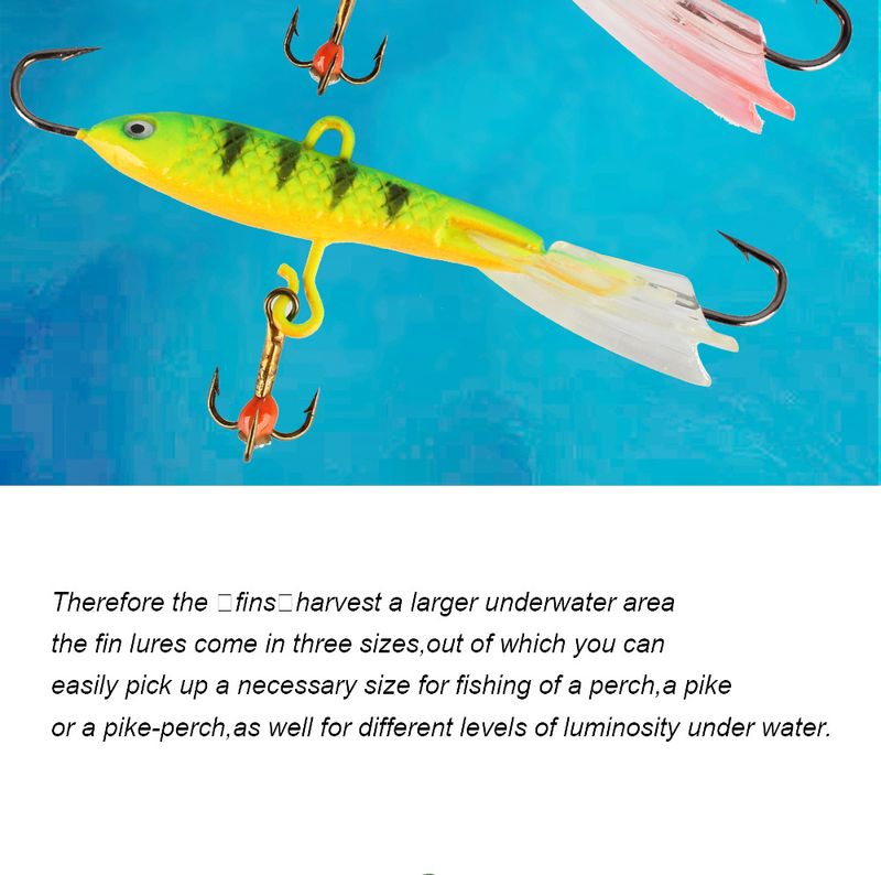 Isca FTK Hook Balance Ice Bionic Lure Bait 12g/7cm Três Anzóis Pesca de Inverno_voghion.com