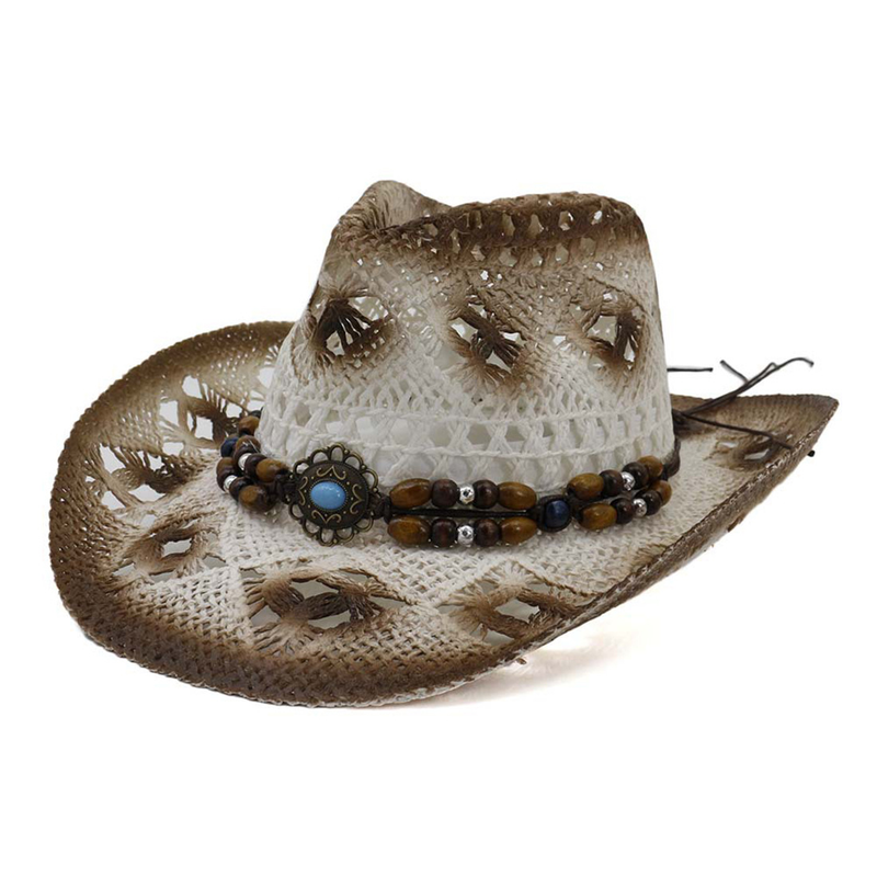 New Men's Cowboy Straw Vine Grass Knitted Summer Sunshade Sunscreen Fishing Hat Scenic Area_voghion.com