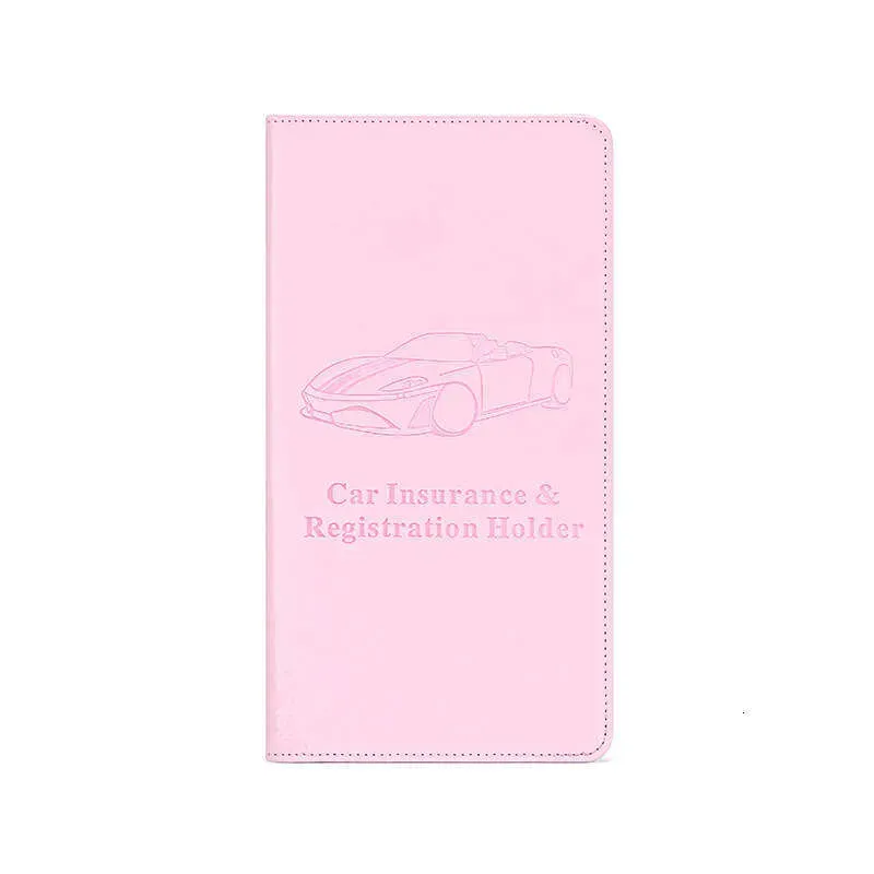 Leather Card Registration And Insurance Holder Multi-Functional PU Car File Document Folder_voghion.com