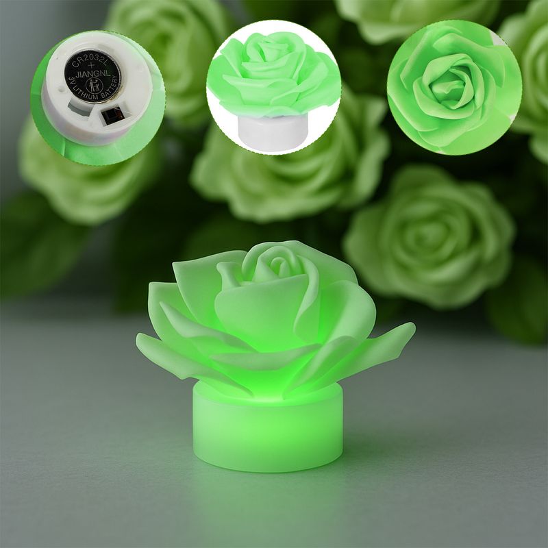 Bougie électronique créative en forme de rose, simulation lumineuse, multicolore, pour mariage, Saint-Valentin_voghion.com