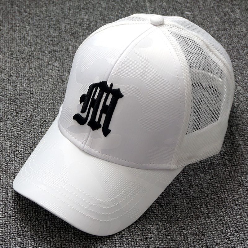 New Embroidered Camo for Men's Korean Baseball Summer Mesh Versatile Breathable Duck Tongue Hat_voghion.com