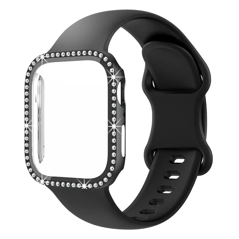 Silicone Band For IWatch 45mm 41mm 44mm 40mm Screen Protector Case And Sport Strap IWatch Series 9 8 7 6 5 4 SE Bracelet_voghion.com
