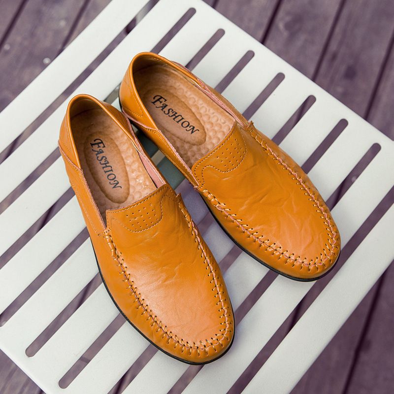 TerraStride Loafers 2025 Spring Summer New Large Size Fashion Lazy Men's Casual Leather Shoes_voghion.com