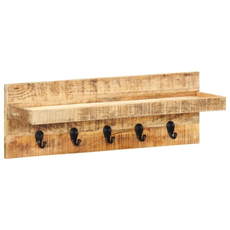 Wall 23.6x5.9x7.9 Rough Wood Rack Mango Coat Solid Mounted_voghion.com