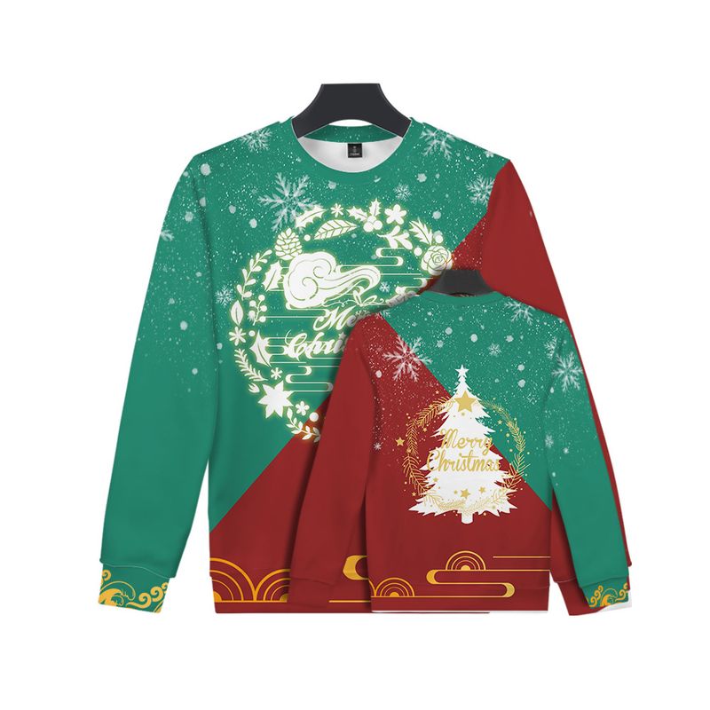 Kapuzenpullover mit 3D-Weihnachtsdruck – Locker geschnittenes Langarm-Sweatshirt für Jugendliche (Unisex-Streetwear-Stil)_voghion.com
