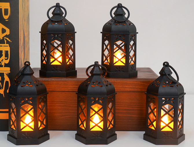 LED Mini Hexagonal Wind Schlafsaal Schlafzimmer Nacht Simulation Elektronische Kerze Lampe Dekorative Atmosphäre Licht Kleine_voghion.com