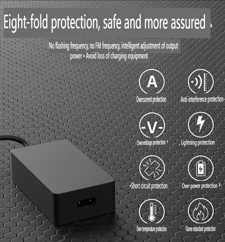 Suitable For 44W Magnetic Power Adapter For Microsoft Surface Book - 15V 2.58A Fast Charger_voghion.com