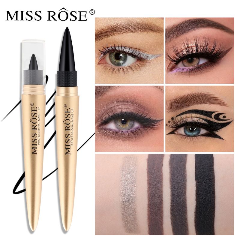Missrose Cool Black Rich Eyeliner Delineador Colorido À Prova D'Água Não Borra Caneta Delineadora_voghion.com