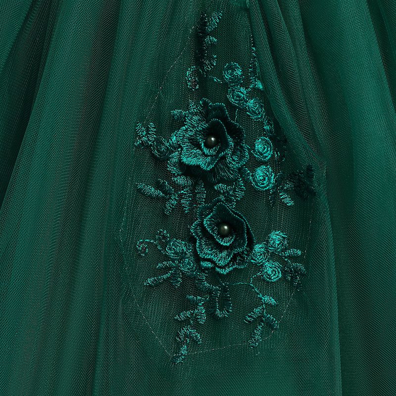 Babykleidung Mädchenkleid Kinderkleid Kleid CuHK Einreihiges, schulterfreies, mit Perlen besetztes Smoking-Laufstegkleid für Kinder_voghion.com