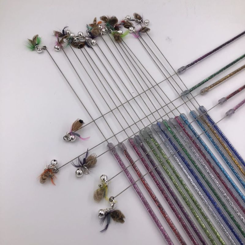New Small Flying Insect Teaser Wand Handmade Cat Toy_voghion.com