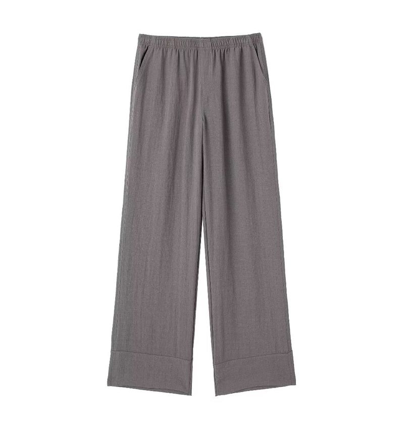 Jaqueta e calça estilo quimono texturizada com abotoamento duplo ZR Style para mulheres 54277435427431_voghion.com