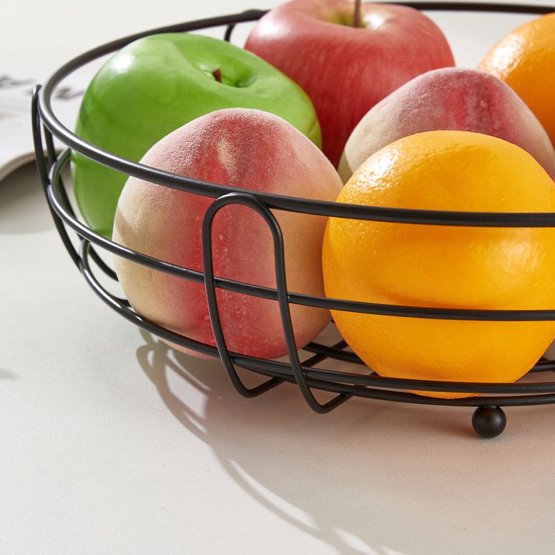 Keqi fruit storage basket removable double-layer fruit basket iron multi-functional fruit and vegetable basket_voghion.com
