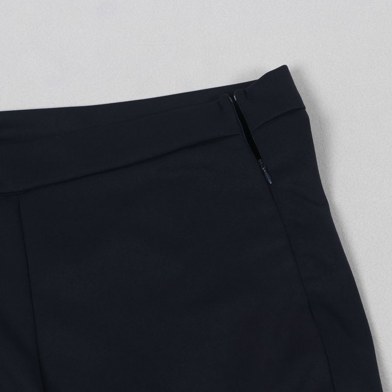 Traje de dos piezas ajustado de manga larga con perlas para mujer_voghion.com
