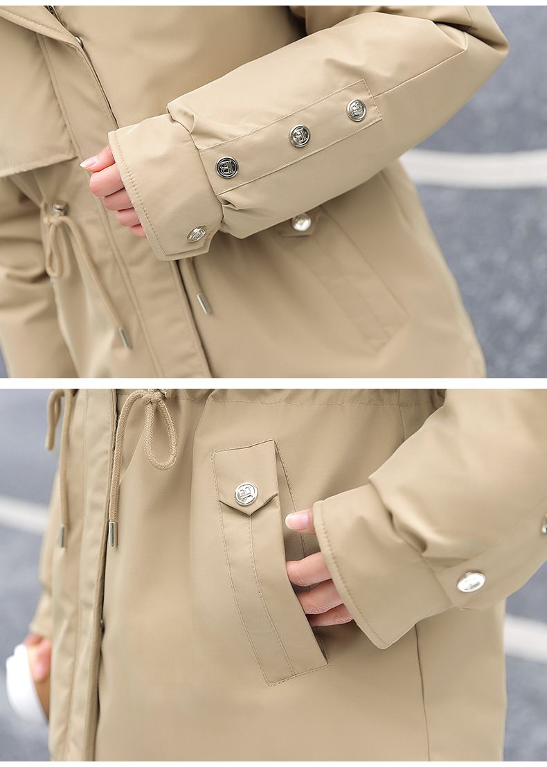 Dicker, fleecegefütterter Wintermantel für Damen mit Kapuze und Kunstpelzbesatz – kurze, taillenbetonte Pufferjacke für Freizeit und Pendeln_voghion.com