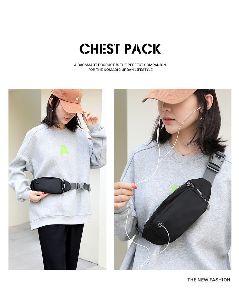 Marsupio ultraleggero in nylon per corsa, viaggi e uso quotidiano - Cinturino regolabile, design multitasche, resistente all'acqua_voghion.com