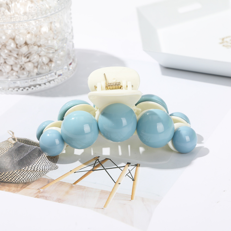 1 pz elegante fermaglio per capelli a forma di palla lucida - fermaglio per coda di cavallo antiscivolo a forma di artiglio di squalo per donne e ragazze_voghion.com