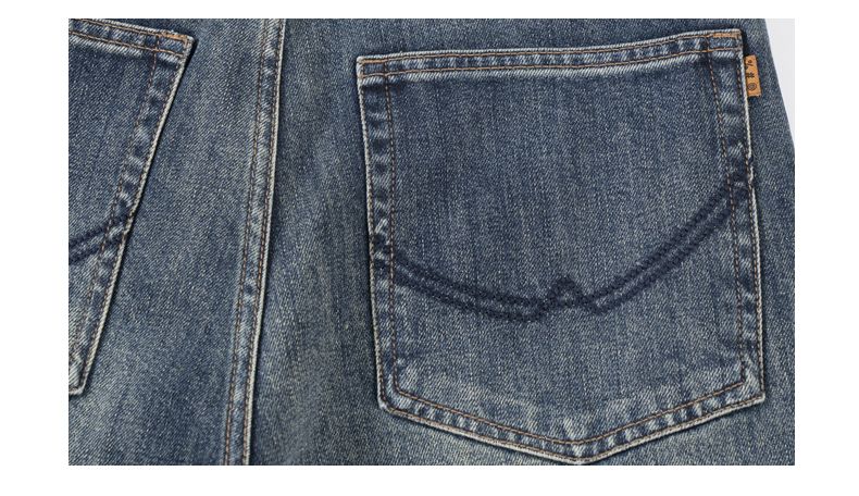 Jeans elasticizzati CLEANFIT da uomo, larghi e dritti, Harlan, alla moda, lunghi, a vita media, stile retrò americano, lavato, K11, denim, otto cilindri, abbigliamento Xiansenzhi_voghion.com