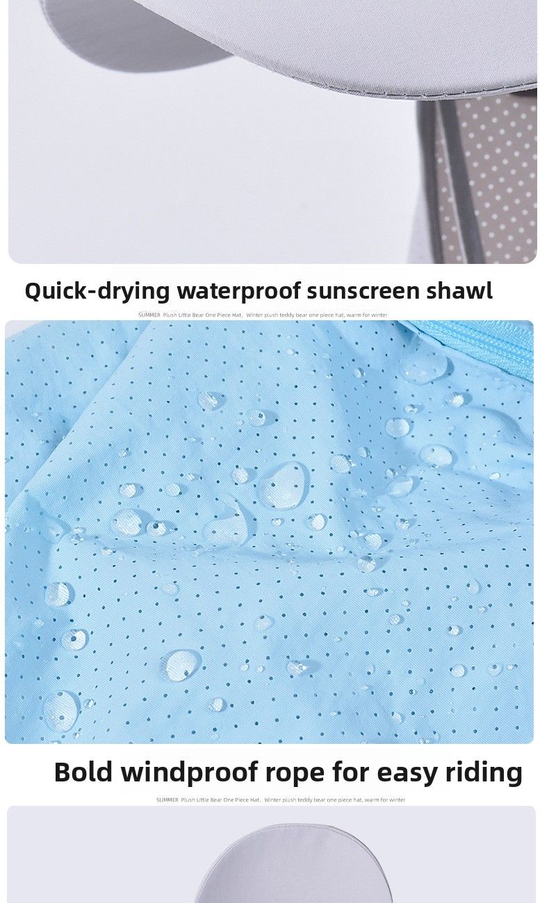 Sombrero de verano de secado rápido para el sol al aire libre con chal, gorra de béisbol para hombres y mujeres, visera de protección solar impermeable, escalada, pesca_voghion.com
