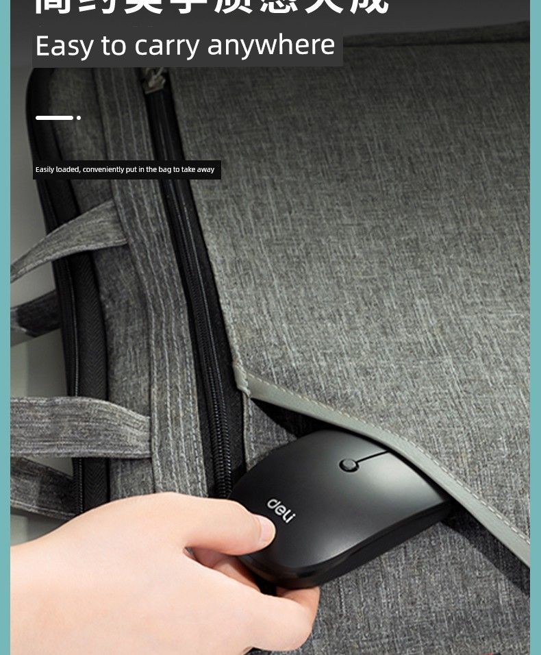 Mouse wireless neutro USB per computer desktop Deli_voghion.com