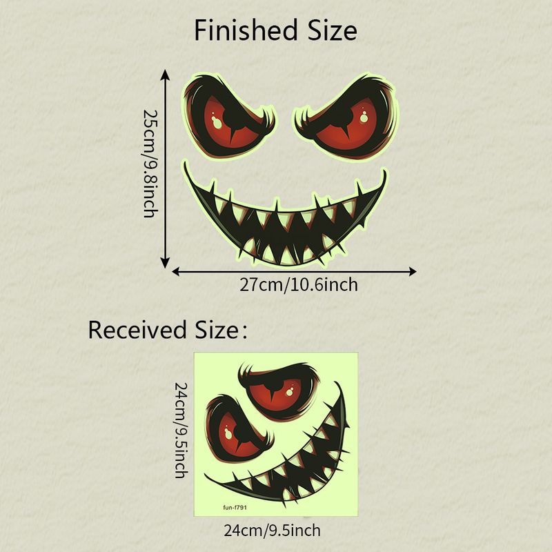 Im Dunkeln leuchtende Halloween-Wandaufkleber mit gruseligen Augen – gruselige Aufkleber für Schlafzimmer, Wohnzimmer, Party-Dekoration_voghion.com