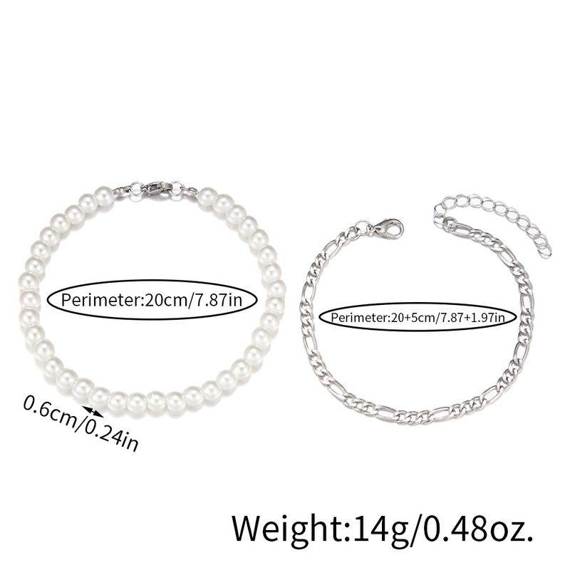 Ins Style Perlenkettenarmband Herren Nischentemperament Perlenarmband Stapelschmuck Paararmband_voghion.com
