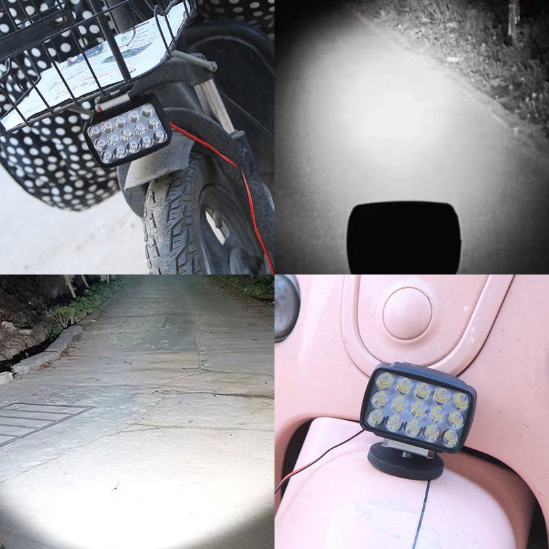 Batteriebetriebene externe LED-Scheinwerfer, mit Blick auf starke, ultrahelle Motorradscheinwerfer, Frontscheinwerfer_voghion.com