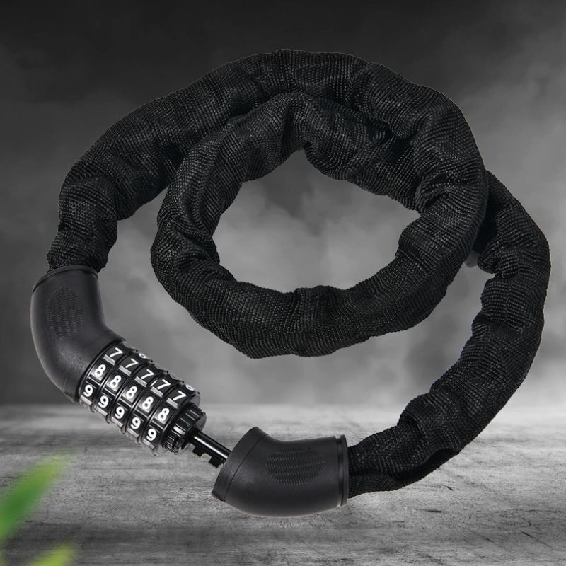 Serrure à chaîne portable antivol pour moto, voiture électrique, vélo de montagne_voghion.com
