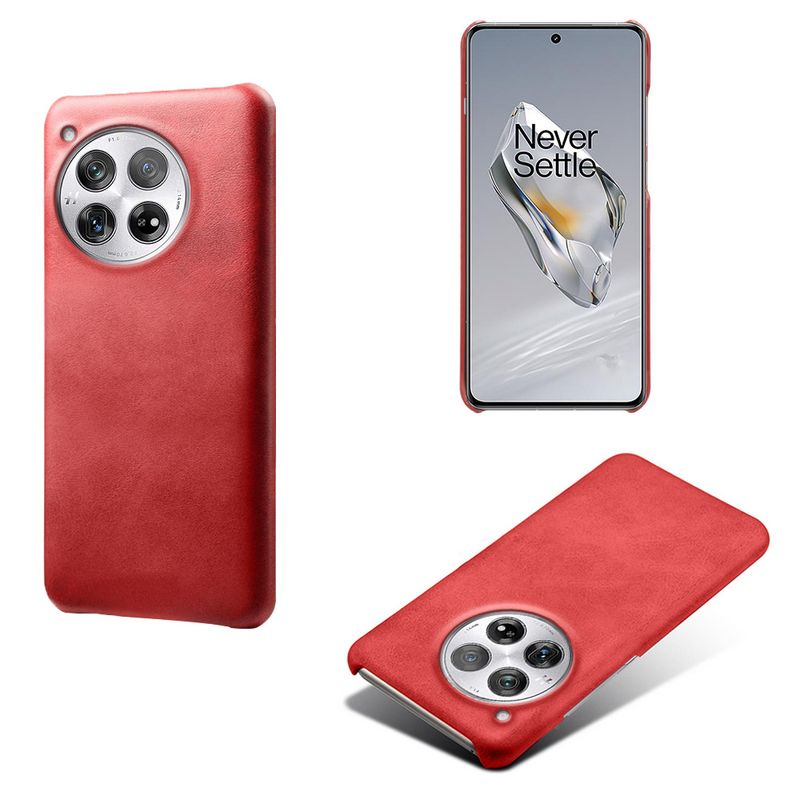 Geschikt voor OnePlus 12 mobiele telefoonhoesje, beschermhoes van kalfsleer, OnePlus 12 leren hoesje met kalfsleersticker._voghion.com