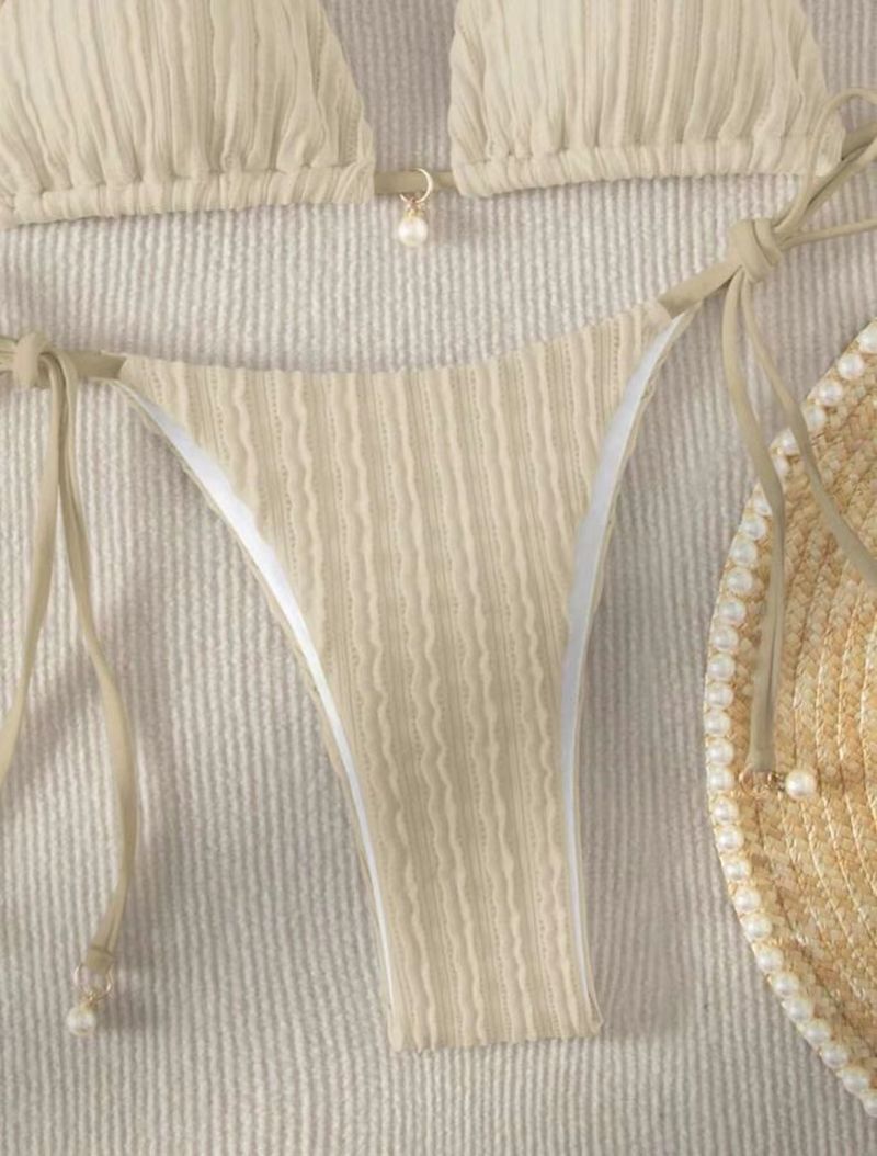 Abbigliamento da donna, nuovo costume da bagno bikini sexy con spacco, due pezzi, con coulisse e schiena scoperta_voghion.com