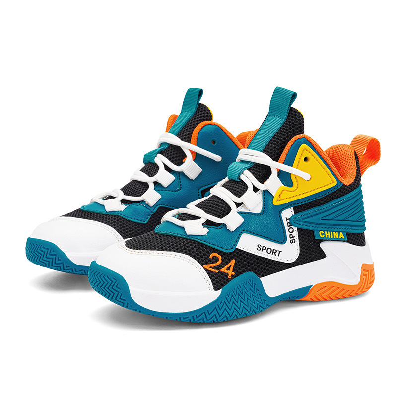 Scarpe da basket estive per bambini, in rete traspirante, antiscivolo, di medie dimensioni, per la primavera e l'autunno._voghion.com