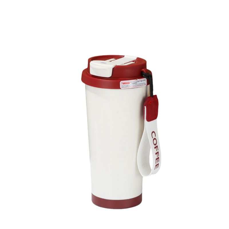 Tazza regalo per caffè di alta qualità, personalizzabile, con cannuccia in acciaio inossidabile 316 e isolamento termico Lily Of The Valley per donna_voghion.com