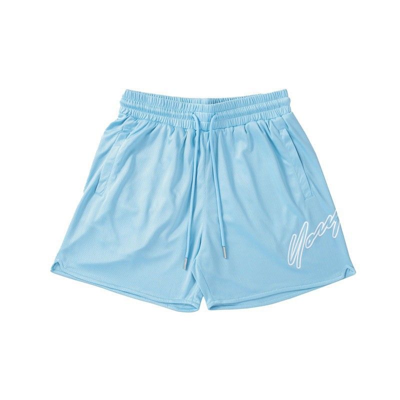 Herrkläder YOUNGLA Herrshorts Nya sommarsportfritid Snabbtorkande Strandbyxor som andas Utomhusbasketträningsbyxor_voghion.com