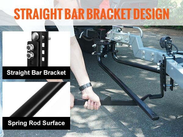 VEVOR Weight Distribution Hitch, 1,000 Lbs Weight Distributing Hitches Kit With Sway Control For Trailer, 2-In Solid Steel Shank, 2-5/16 In Alloy Steel Ball, Powder Coated Load Leveling Hitch, Black_voghion.com