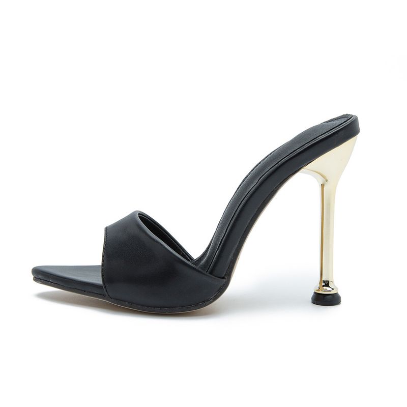New Pointy Electroplated High Heel Sandals_voghion.com