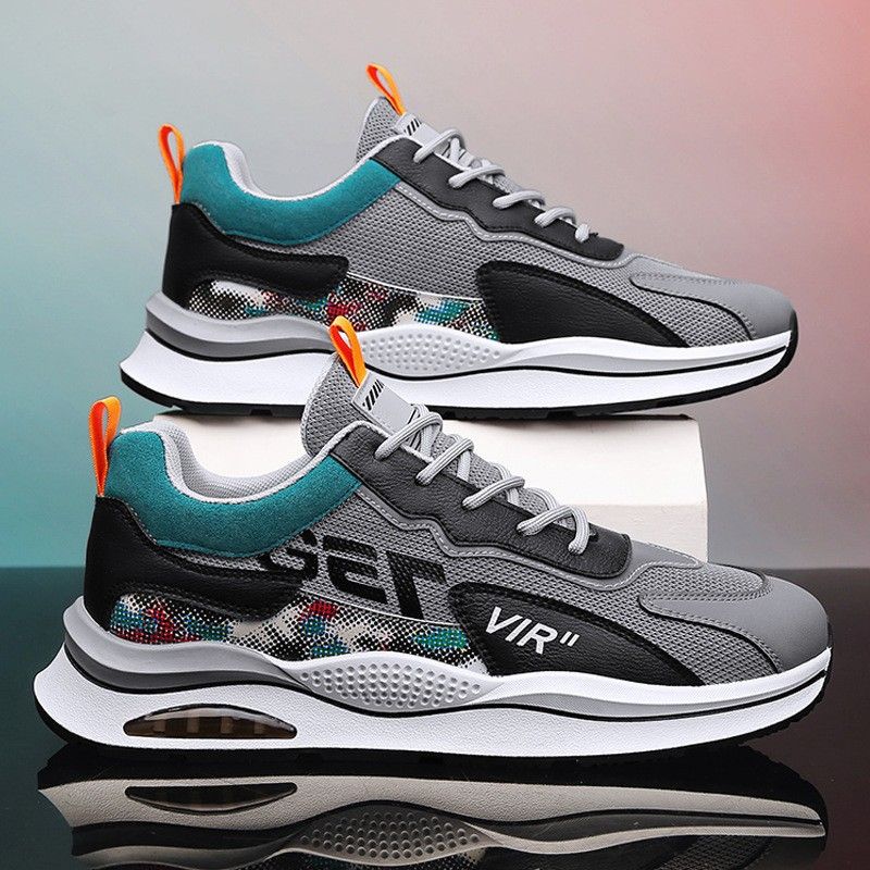 Summer New Men's Sports Breathable Mesh Casual Air Cushion Trend Korean Version Versatile Running Shoes_voghion.com
