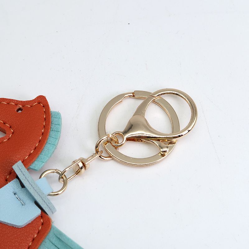 Leather Rocking Horse Keychain Accessory Pony Pendant Bag Pendant Cartoon Horse Keychain_voghion.com