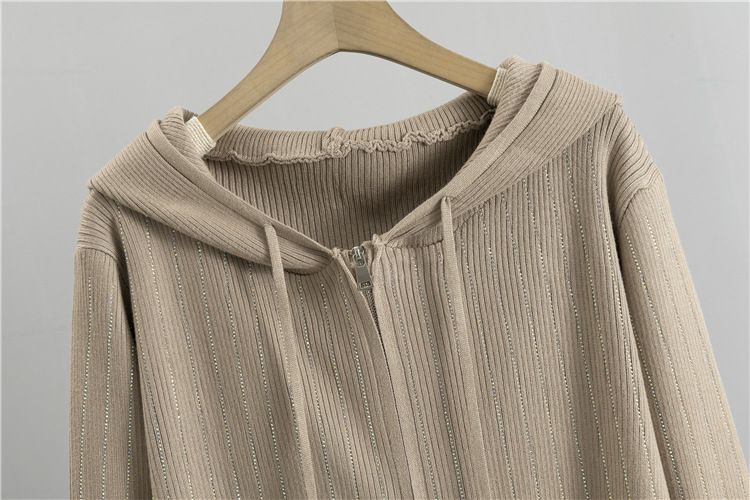 Damenbekleidung High-End-Mode Casual Sports für Frauen Herbst und Winter Hot Dia Kapuzenjacke Weite Beinhose_voghion.com