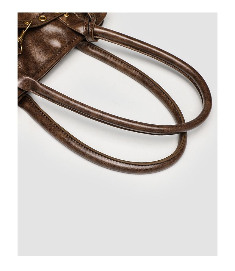 Borsa da dottore Celebrity Stesso stile Moda retrò marrone Valigetta Forma concava Design Borsa a tracolla singola Donna_voghion.com