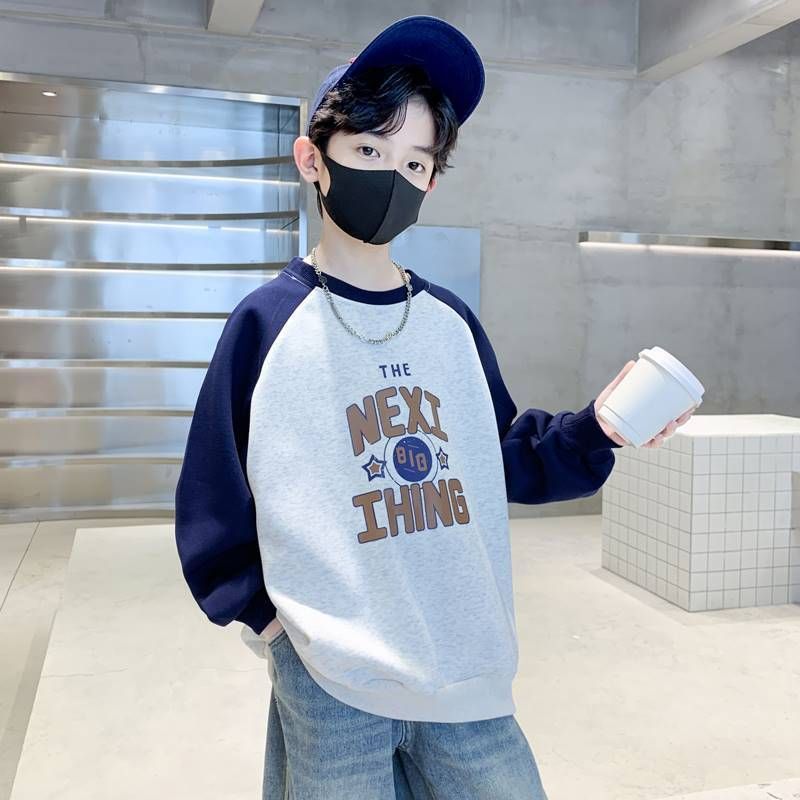Maglietta base a maniche lunghe da ragazzo stile western 2024 e autunno, 8 felpe con cappuccio, vestiti primaverili per bambini_voghion.com