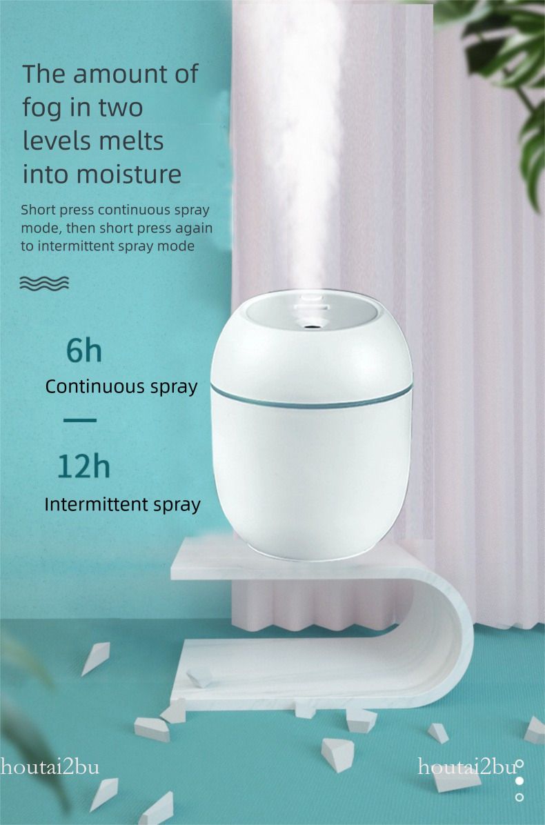 Easter Limited Egg Humidifier, 300ml USB Aroma Diffuser, 2 Mist Modes + 7-Color LED For Car/Home/Office_voghion.com