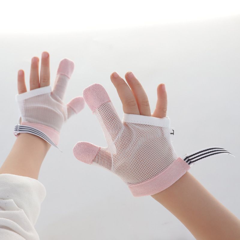 Babys körperliche Anti-Ess-Hand-Handschuhe Daumen Babys Hand-Ess-Hand-Ess-Handschuh Kind Hand-Ess-Sucht Kind Finger-Beiß-Handschuhe_voghion.com