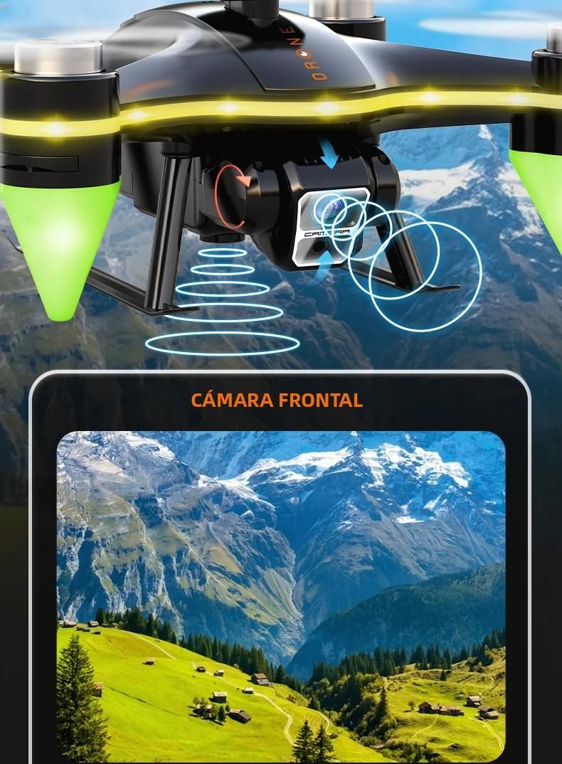 Quadricottero RC 8K Doppia telecamera Telecomando 2.4G Luce 360 gradi Flip FPV WIFI Trasmissione in tempo reale Modalità Head-Free_voghion.com