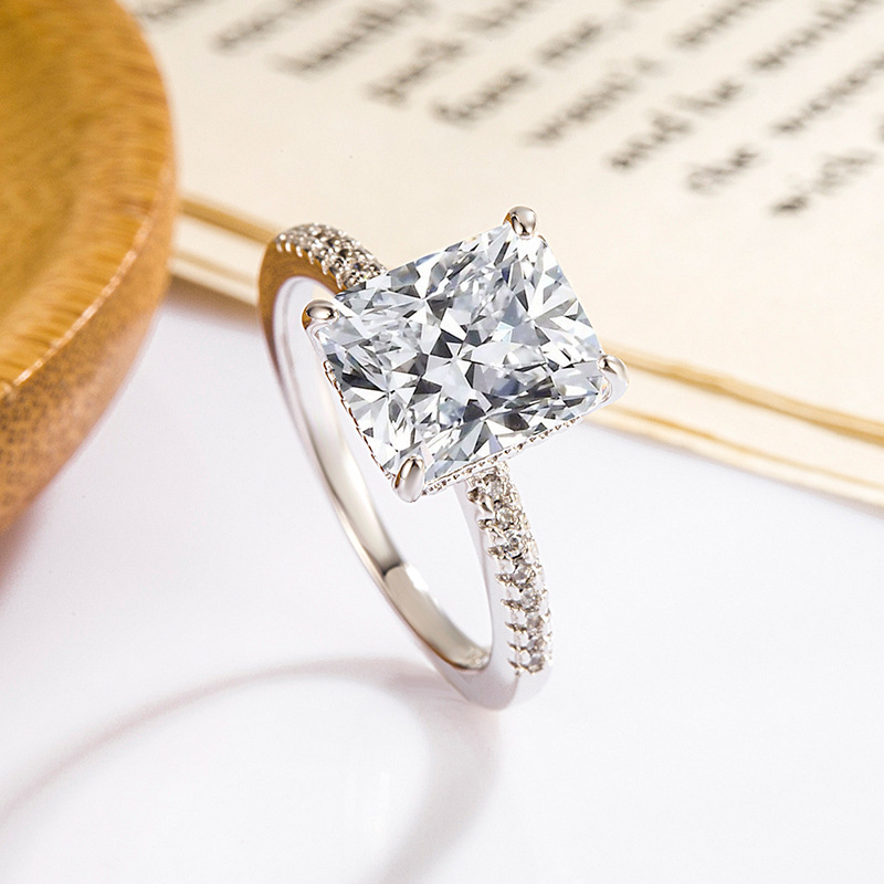S925 sudraba gredzens sievietēm Luksusa dizaina moissanite gredzens cirkona rotaslietas_voghion.com