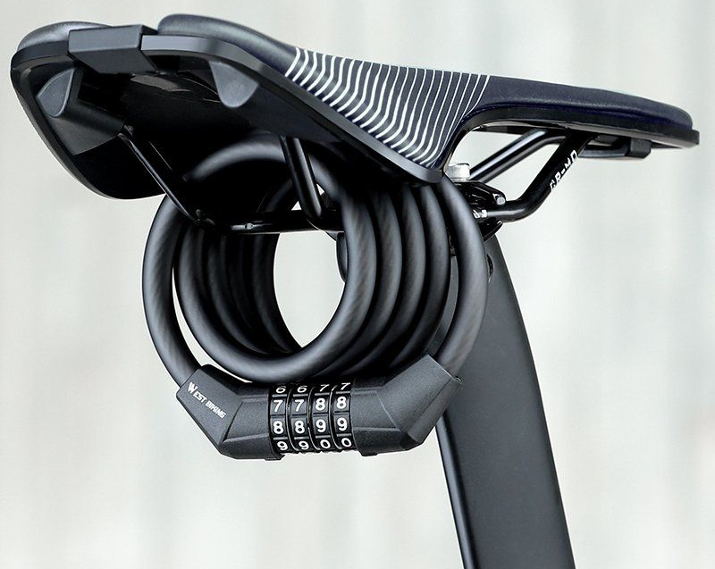 Lucchetto antifurto per bicicletta West Rider con password a cinque cifre per la sicurezza di motociclette elettriche e bici da ciclismo_voghion.com
