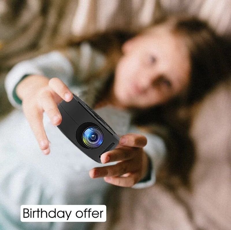 YT200 LED Mobile Video Mini Media Player Kids Gift Cinema Wired Same Screen Home Theater Projector_voghion.com