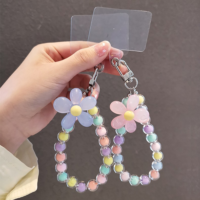 Macaron Color Mobile Phone Lanyard Wrist Strap Women's Hand-held Chain Short Anti-lost Cell Phone Case Cute Lanyard Key Pendant_voghion.com