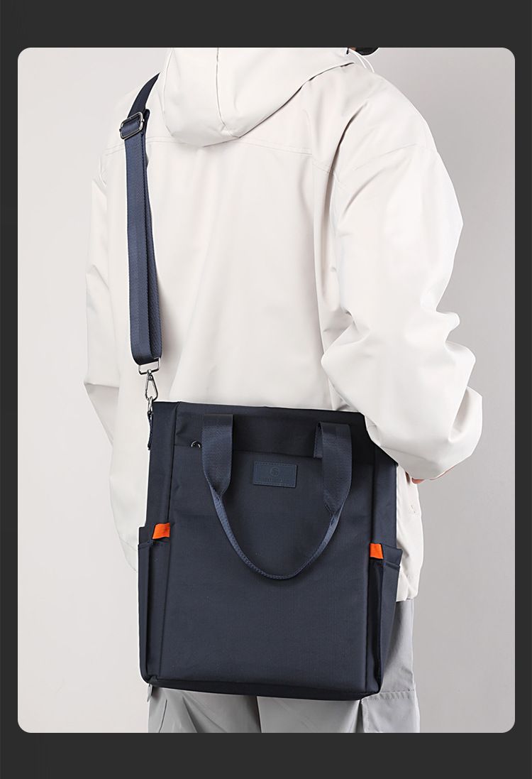 Men's Handbags Light And Large-capacity Computer Bag Men's Business Sense Canvas Hand-held Messenger Bag Leisure Shoulder Bag_voghion.com